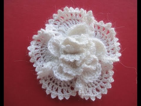 Видео: Объёмный цветок The volumetric Flower Crochet