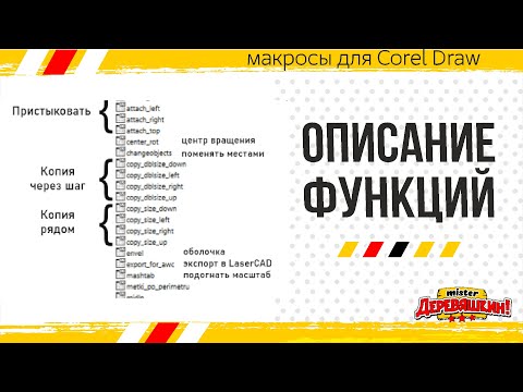 Видео: Быстрые функции на горячие клавиши в панели версии 2.12. Панель макросов в Corel Draw от Деревяшкина