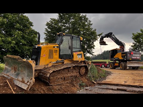 Видео: Подготовка земли бульдозером Cat D6K2 LGP