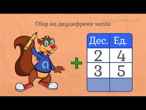Видео: Събиране на числата от 20 до 100 без преминава на десетицата - Математика 2 клас | academico