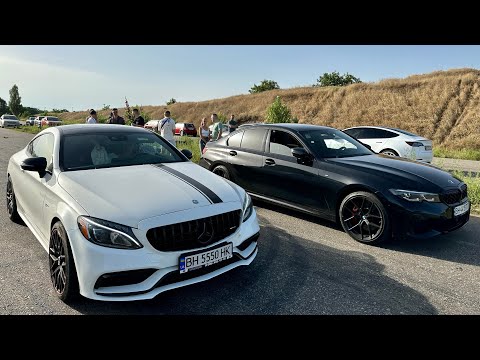 Видео: Девушка на Mercedes C 43AMG кинула вызов  BMW M340i