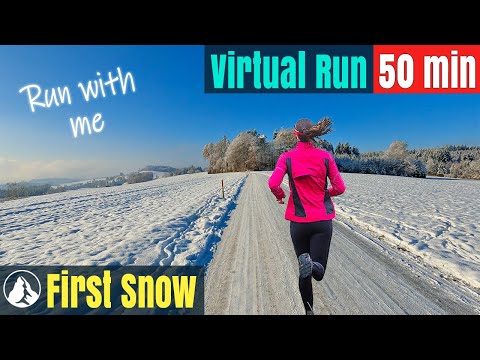 Видео: Первый снег Швейцария Страна чудес | Беговая дорожка | Виртуальный забег #62