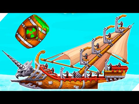 Видео: 80 ДНЕЙ С ПИРАТАМИ! - Катапульта Атака пиратов. The CatapultClash With Pirates Игры для андроид