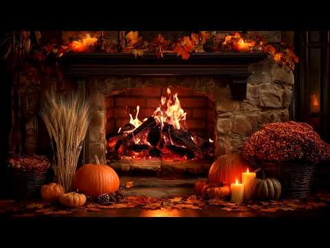 Видео: Уютный ноябрьский камин 🍂 Расслабляющий фортепианный джаз и камин для осенней атмосферы