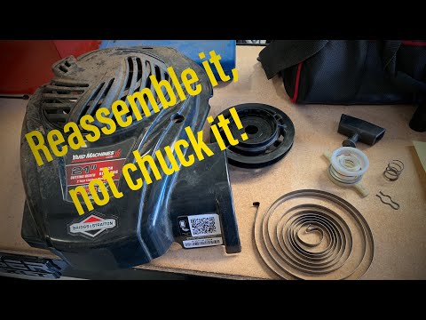 Видео: Ремонт сборного пластикового стартера Briggs