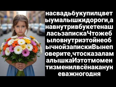 Видео: Спеша на свадьбу, купил цветы у малышки, а перед ЗАГСом нашёл записку внутри...