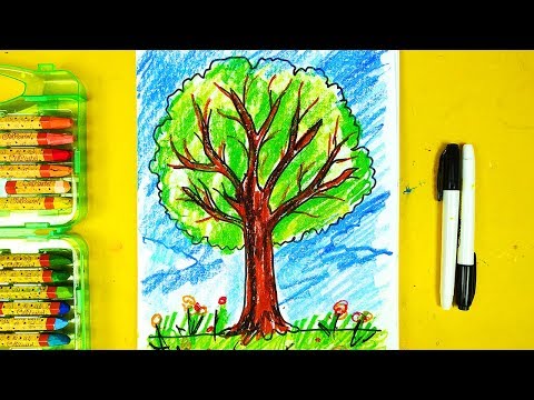 Видео: Как нарисовать Дерево - урок рисования из инстаграм