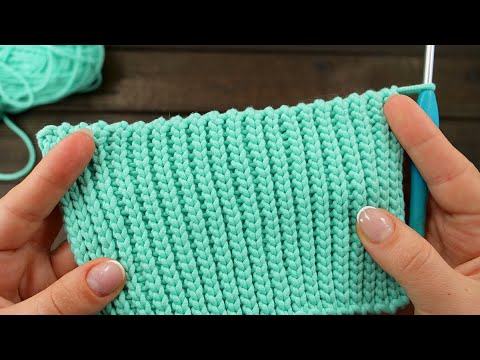 Видео: Эластичная резинка крючком 🎿 Crochet elastic rib