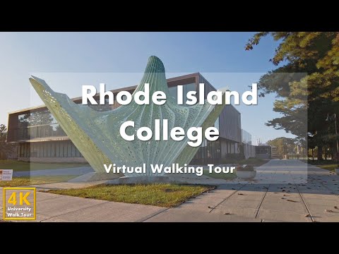 Видео: Колледж Род-Айленда (Rhode Island College) - Виртуальная пешеходная экскурсия [4k 60fps]