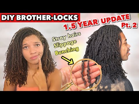 Видео: Обновление Brother's DIY Microlocs | ЧАСТЬ 2 | 1,5 ГОДА с BROTHERLOCKS | Как мыть зрелые локоны