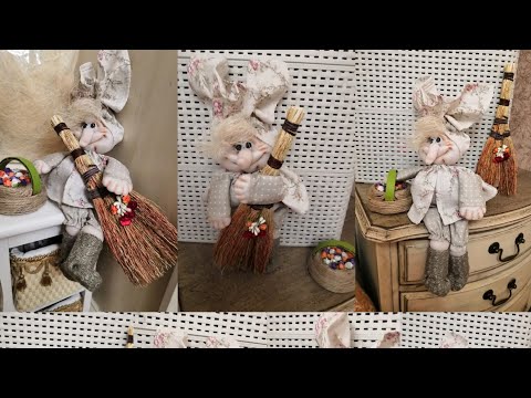 Видео: Как сделать лицо Бабе Яге из колготок. Мастер класс.