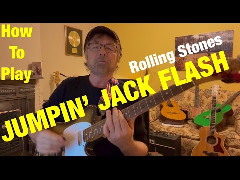 Видео: Как играть JUMPIN' JACK FLASH — Rolling Stones (плюс БЕСПЛАТНЫЕ чарты!)