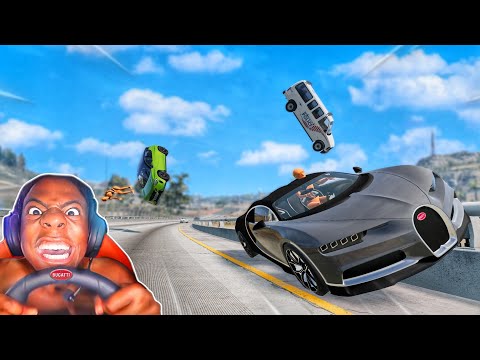 Видео: Bugatti Chiron Смешные моменты 🤣 #3 - [BeamNG.Drive]