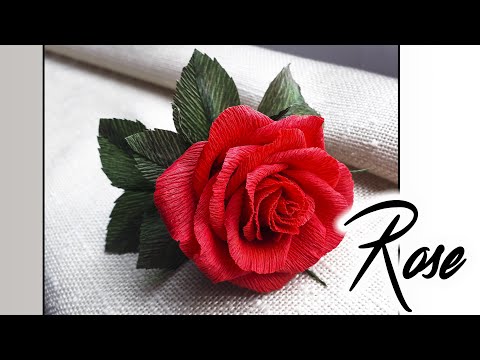 Видео: Paper rose  / Роза из гофрированной бумаги