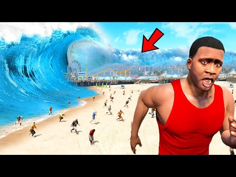 Видео: ФРАНКЛИН ҚАЛАДАҒЫ ҮЛКЕН ЦУНАМИДАН ҚАШТЫ (GTA V)