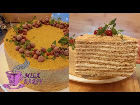 Видео: Медовик | Медовый торт | Новогодний рецепт | Медовик рецепт | Honey cake recipe