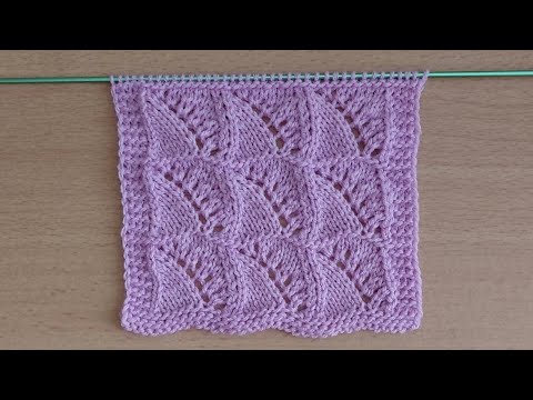 Видео: Ажурный узор спицами для платья, кардигана, жакета.