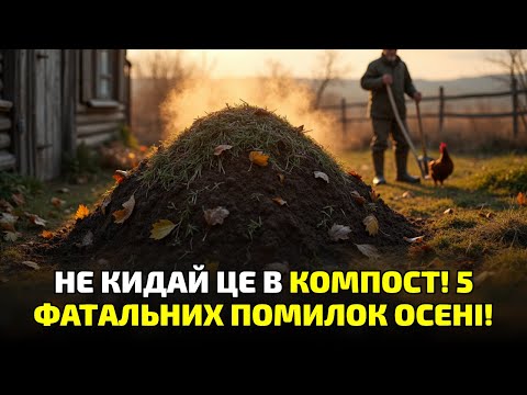 Видео: Не кидай це в компост восени! 7 речей, які знищать ваш город навесні!