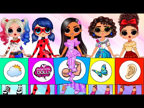 Видео: 35 лучших перевоплощений в Изабеллу, Мирабель, Маринетт и Харли Квинн — DIY Art & Paper Crafts