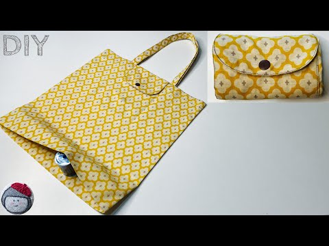 Видео: Как сделать симпатичную эко-сумку, сложив