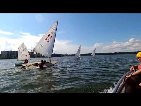 Видео: Озерск  Яхт клуб Галс  Тренировка юных яхтсменов