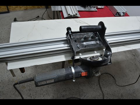 Видео: Заусовщик для плитки на шине (каретка под 45 градусов).