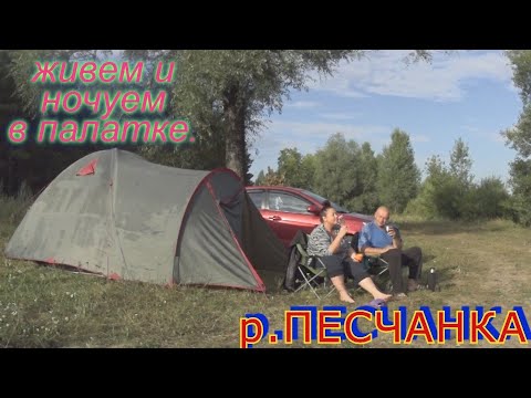 Видео: Ночуем в палатке с супругой. Берег реки Песчанки. ЛЕТО.