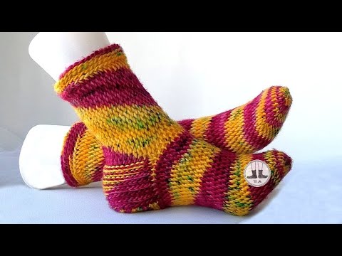 Видео: "Носки-джурабики". Из пряжи Gazzal Unicorn.