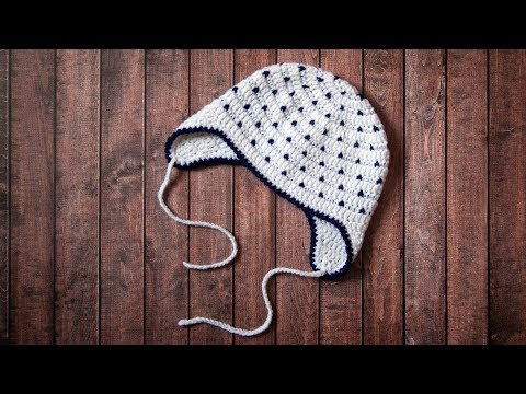 Видео: Детская шапочка крючком | Шапка с ушками крючком