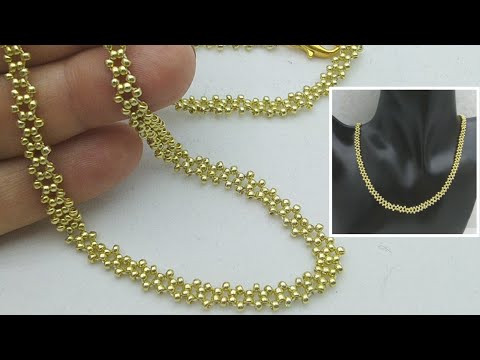 Видео: Красивая цепочка для кулона. Мастер класс. #цепочкаизбисера #простаякрасиваяцепочка #бисероплетение