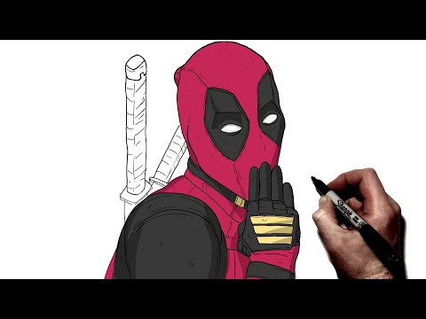 Видео: Как нарисовать Дэдпула (УПС!🤭) | Пошагово | Дэдпул и Росомаха
