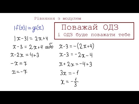 Видео: Рівняння з модулем (8 - 10 клас)