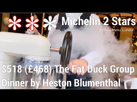 Видео: Ужин от Хестона Блюменталя, 2 звезды Мишлен, ресторан Fat Duck Group Fine Dining в Лондоне, 518 д...