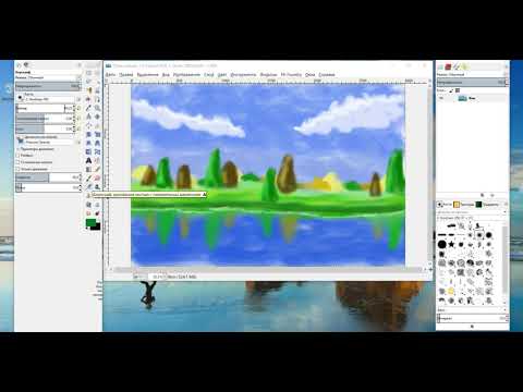Видео: Рисуем в Гимпе. Островок прекрасного.