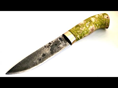 Видео: Как режет мясо нож "Мясник" из стали 9ХС ручной ковки