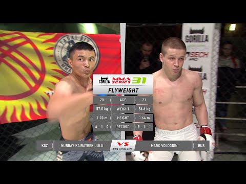 Видео: Марк Вологдин vs Кайрат Нурбай / ММА Серия-31
