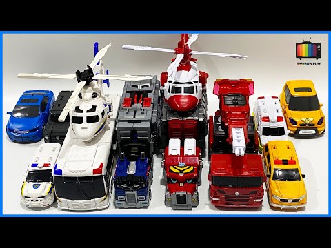 Видео: Металлические боты Hello Carbot Tobot K-Cops Mighty Guard Heavy Iron Gigantrex Titan Transformati...