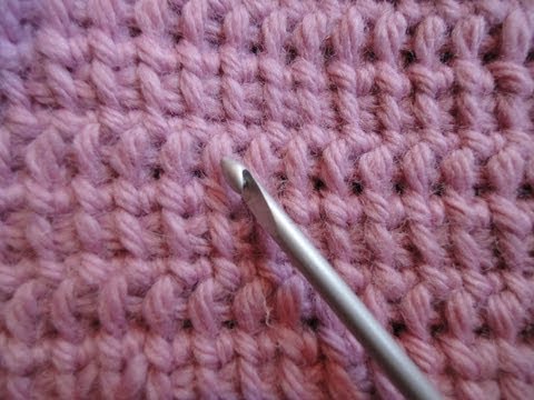 Видео: Тунисское полотно с воздушной петлёй Tunisian crochet with an air loop