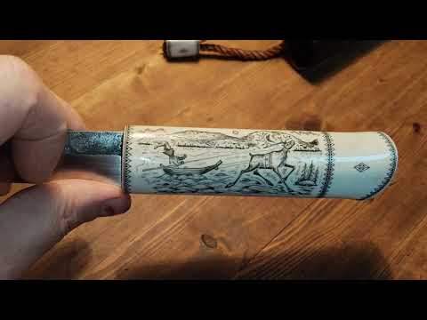 Видео: Саамский нож в художественном оформлении... 