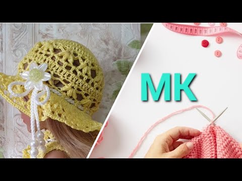 Видео: Пляжный комплект* Ажурная шляпка крючком* Мастеркласс*