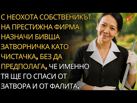 Видео: СОБСТВЕНИК НА ПРЕСТИЖНА ФИРМА НАЗНАЧАВА БИВША ЗАТВОРНИЧКА, НЕ ЗНАЕЙКИ, ЧЕ ТЯ ЩЕ СПАСИ ЖИВОТА МУ.