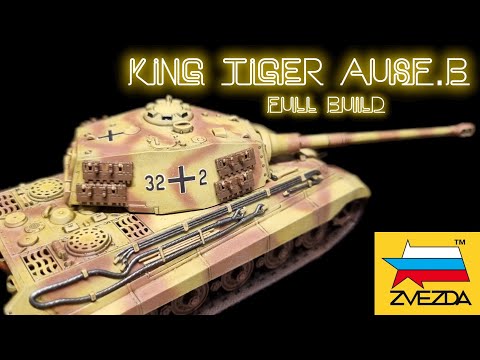Видео: Полная стройка модели КОРОЛЕВСКИЙ ТИГР "ZVEZDA" 1/72 Full build of the KING TIGER AUSF. B model