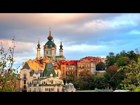 Видео: 107. Киев ТРЕВЕЛ, Октябрь 2024. Андреевский спуск и Замковая гора во время заката солнца.