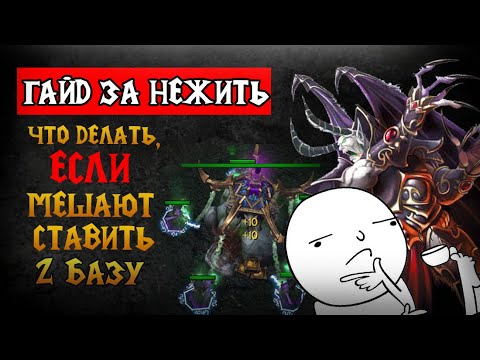 Видео: Что делать если мешают ставить вторую базу? // Warcraft 3 Reforged Гайд за Нежить