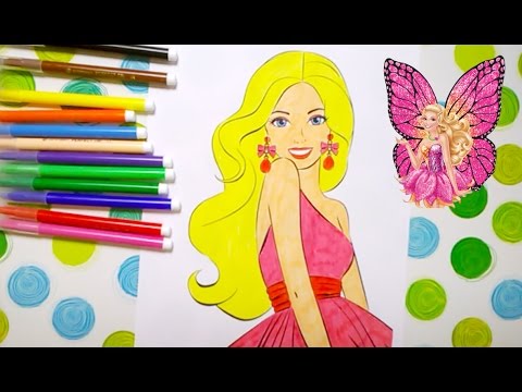 Видео: Барбі супер розмальовки для дітей / супер раскраски для детей Барби  / kids coloring page Barbie
