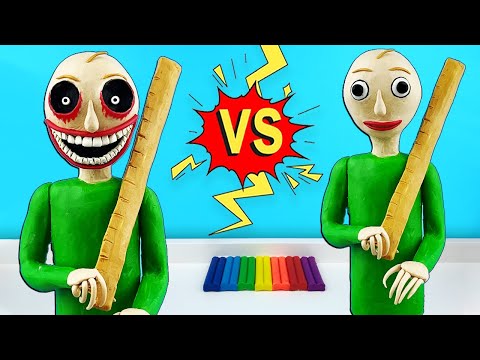 Видео: Страшный БАЛДИ ЗЛАЯ форма ► герой игры Baldi’s Basics.exe. Лепим фигурки из пластилина с Лепка ОК