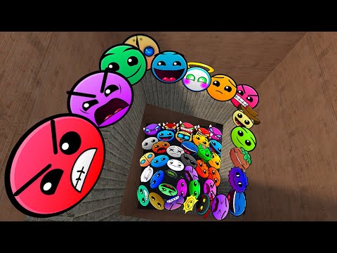 Видео: Geometry Dash и Lobotomy Dash Nextbots: преследуйте меня в лабиринте Gmod