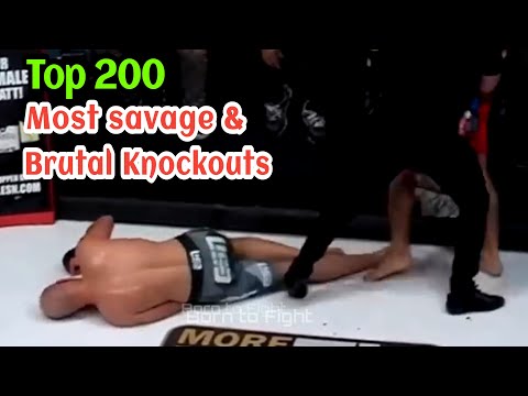 Видео: Топ-200 самых диких и жестоких нокаутов в единоборствах