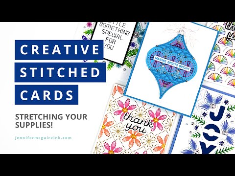 Видео: Креативные вышитые открытки и многое другое!