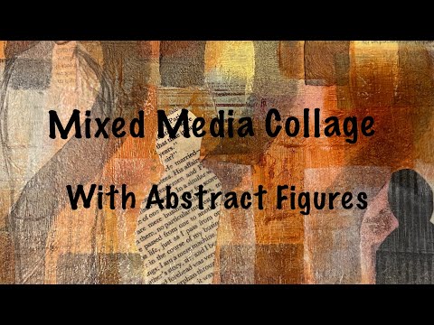 Видео: Коллаж в смешанной технике с абстрактными фигурами!
